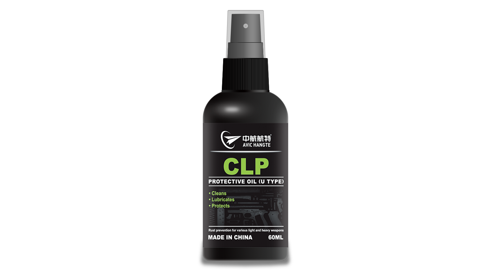 Spray type gun and weapon protective oil